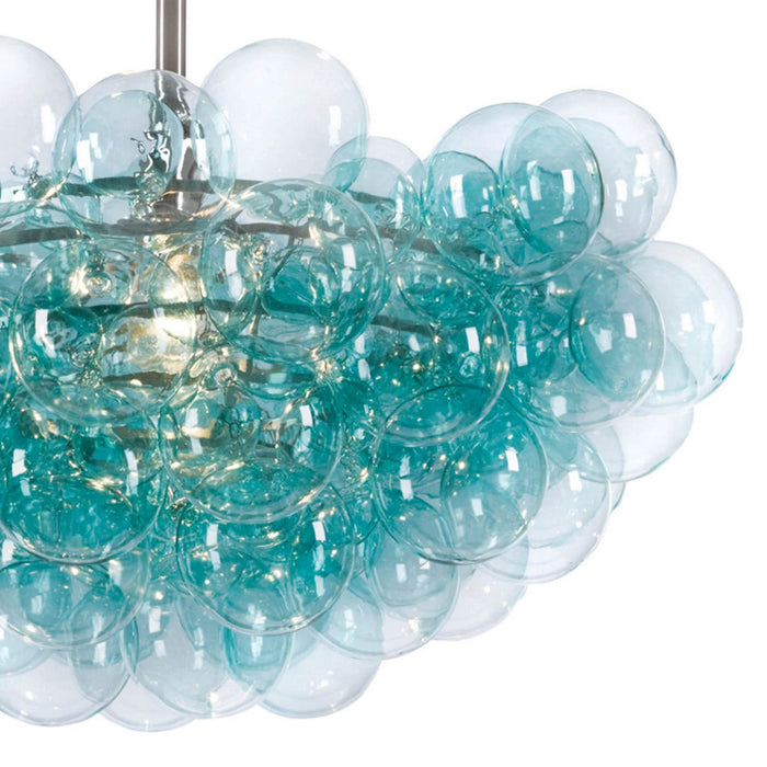 Regina Andrew - 16-1044AQ - One Light Chandelier - Bubbles - Brushed Nickel