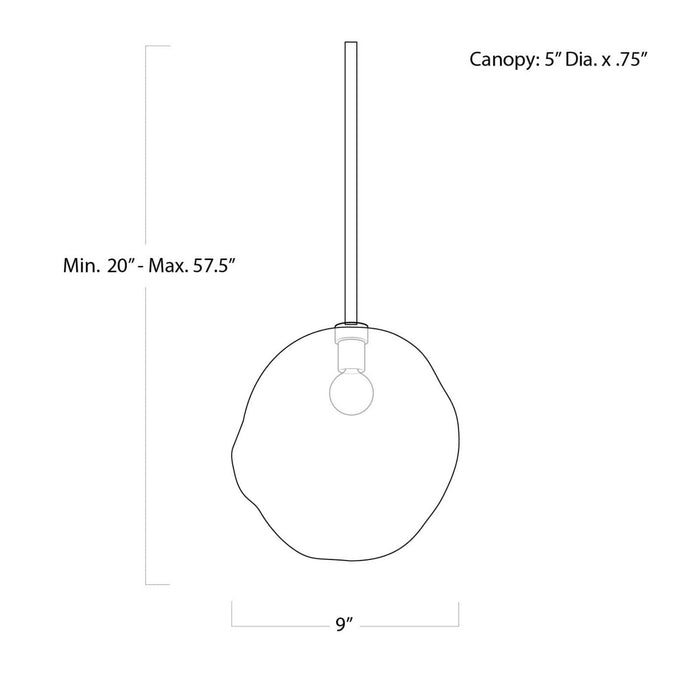 Regina Andrew - 16-1088NB - One Light Pendant - Molten - Natural Brass