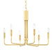 Mitzi - H261806-AGB - Six Light Chandelier - Brigitte - Aged Brass