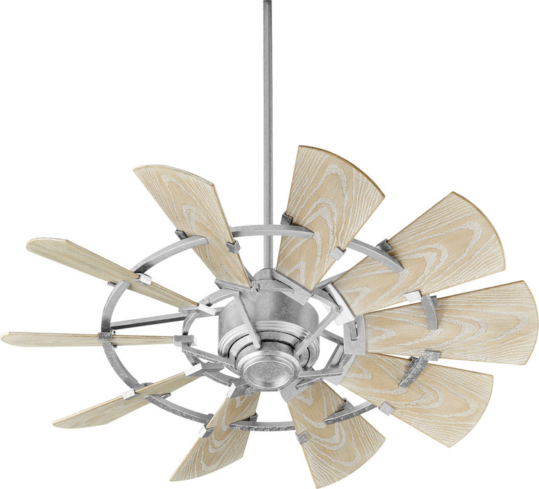 Quorum - 194410-9 - 44 Inch Patio Fan - Windmill - Galvanized