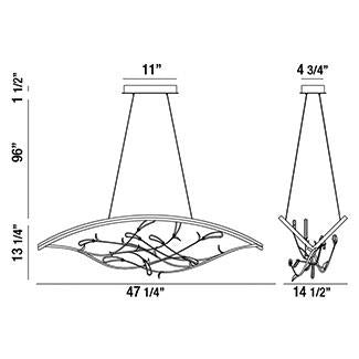 Eurofase - 34065-013 - LED Linear Chandelier - Basilica - Bronze
