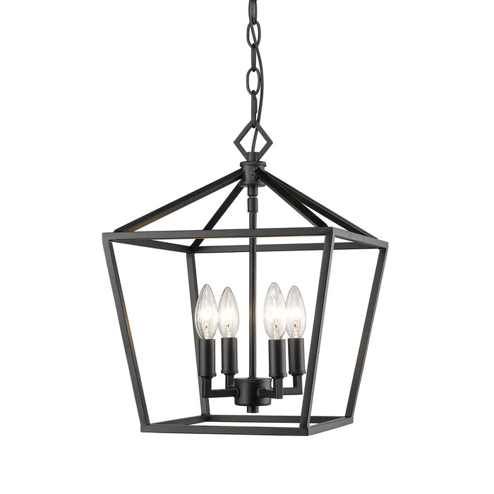Millennium - 3234-MB - Four Light Pendant - Matte Black