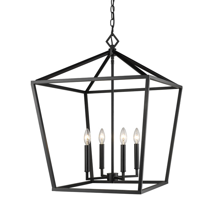 Millennium - 3254-MB - Four Light Pendant - Matte Black