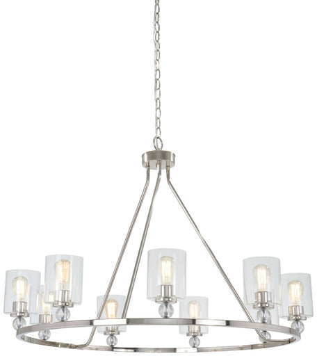 Studio 5 Nine Light Chandelier Polished Nickel