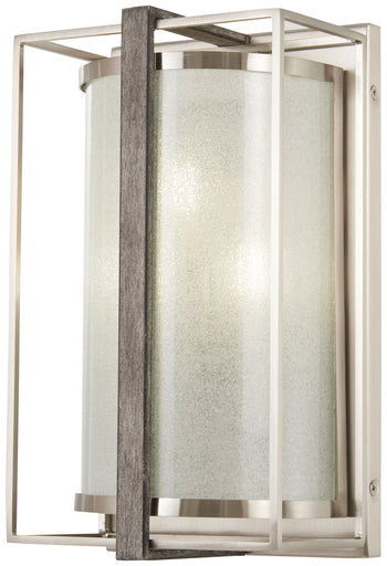 Tyson's Gate Three Light Wall Sconce Brushed Nickel w/Shale Wood
