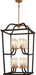 Minka-Lavery - 4518-100 - Eight Light Pendant - Posh Horizon - Sand Black w/Gold Leaf