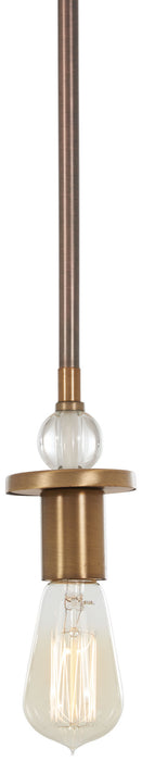Minka-Lavery - 4731-113 - One Light Mini Pendant - Safra - Harvard Court Bronze w/Natural Brushed Brass