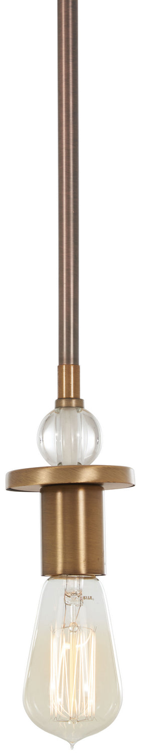 Minka-Lavery - 4731-113 - One Light Mini Pendant - Safra - Harvard Court Bronze w/Natural Brushed Brass