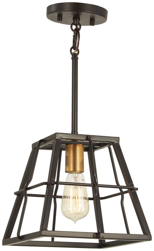 Minka-Lavery - 4761-416 - One Light Mini Pendant - Keely Calle - Painted Bronze w/Natural Brushed Brass