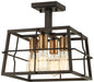 Minka-Lavery - 4769-416 - Four Light Semi Flush Mount - Keely Calle - Painted Bronze w/Natural Brushed Brass