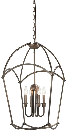 Jupiter's Canopy Four Light Pendant Harvard Court Bronze