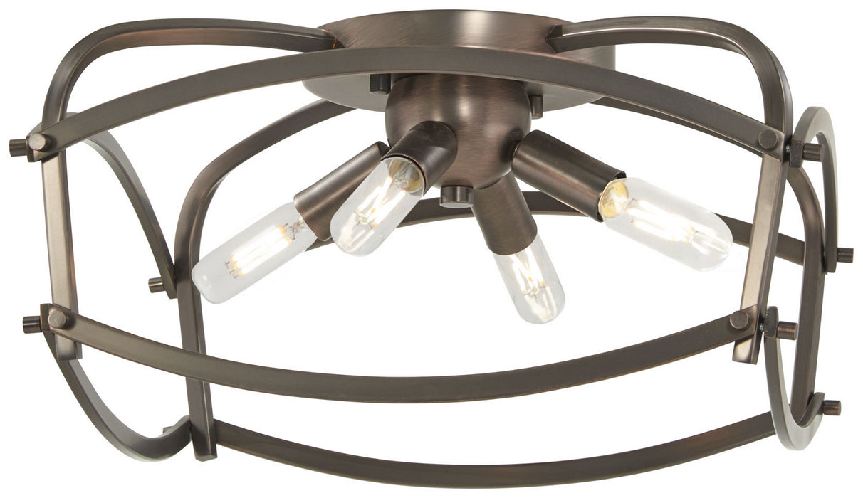 Minka-Lavery - 4779-281 - Four Light Flush Mount - Jupiter's Canopy - Harvard Court Bronze