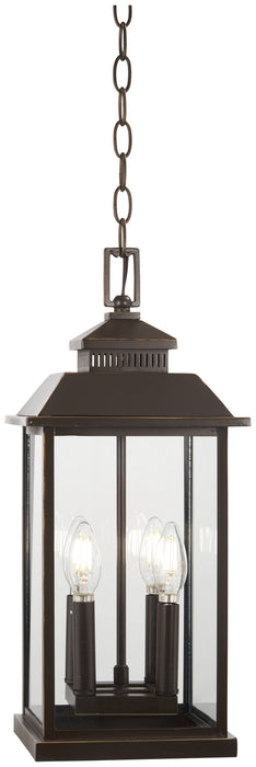 Minka-Lavery - 72594-143C - Four Light Chain Hung Lantern - Miner's Loft - Oil Rubbed Bronze w/Gold Highlights