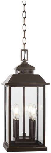 Miner's Loft Four Light Chain Hung Lantern Oil Rubbed Bronze w/Gold Highlights