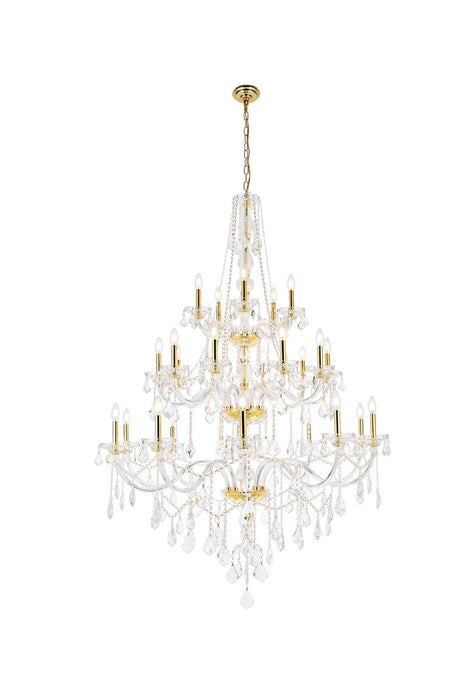 Verona 25 Light Chandelier Gold-Large Chandeliers-Elegant Lighting-Lighting Design Store