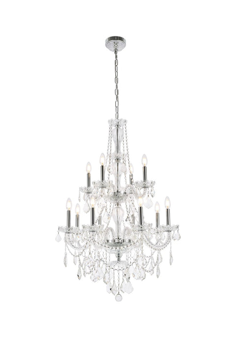 Giselle 12 Light Chandelier Chrome-Large Chandeliers-Elegant Lighting-Lighting Design Store