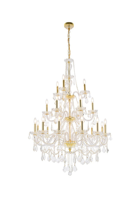 Giselle 21 Light Chandelier Gold-Large Chandeliers-Elegant Lighting-Lighting Design Store