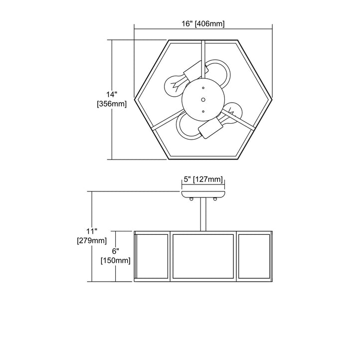 ELK Home - 10351/2 - Two Light Semi Flush Mount - Spencer - Oil Rubbed Bronze