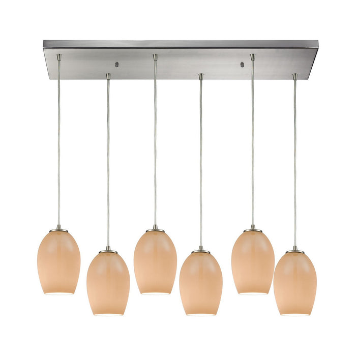 ELK Home - 10930/6RC - Six Light Pendant - Villiska - Satin Nickel