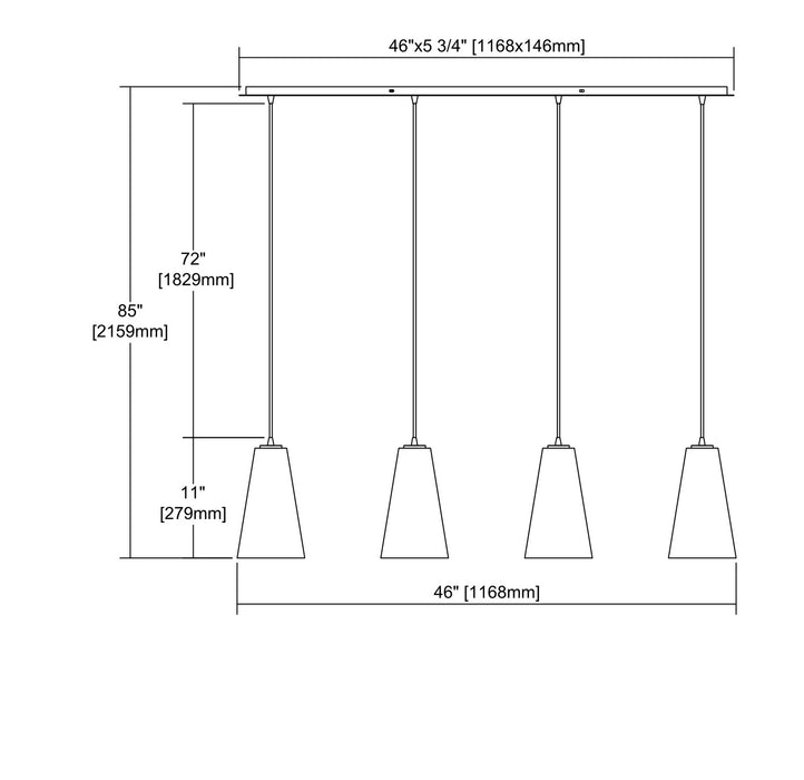 ELK Home - 10940/4LP - Four Light Pendant - Connor - Satin Nickel