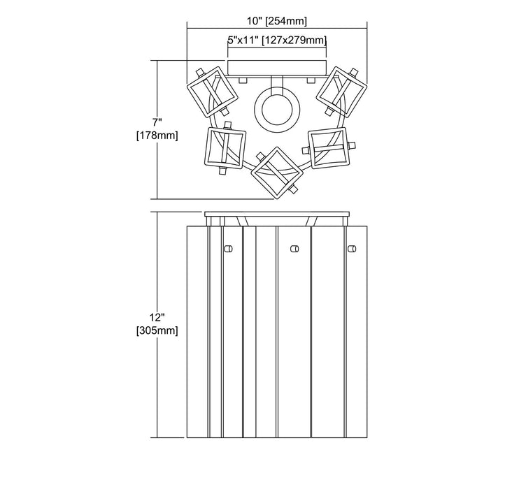 ELK Home - 11160/1 - One Light Wall Sconce - Cubic Glass - Oil Rubbed Bronze