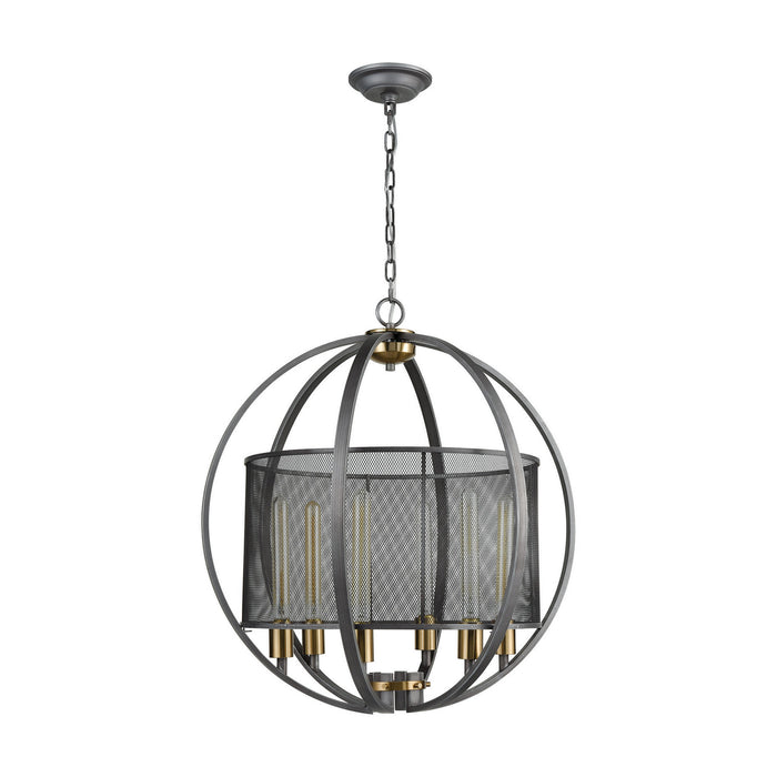 ELK Home - 12171/6 - Six Light Chandelier - Ellicott - Weathered Zinc