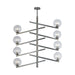 ELK Home - 12184/8 - Eight Light Chandelier - Globes of Light - Black