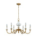 ELK Home - 33053/6 - Six Light Chandelier - Ceramique - Antique Gold Leaf