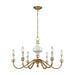 ELK Home - 33053/6 - Six Light Chandelier - Ceramique - Antique Gold Leaf