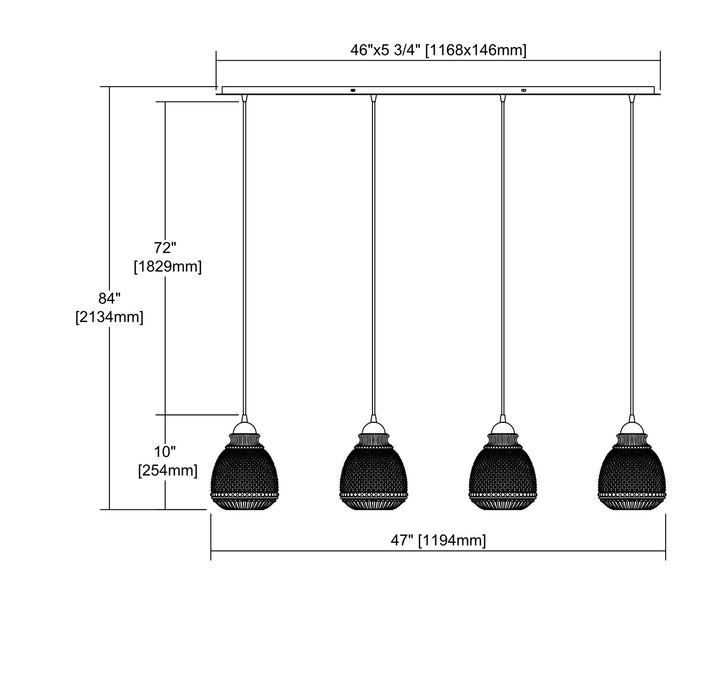 ELK Home - 56590/4LP - Four Light Pendant - Victoriana - Polished Chrome