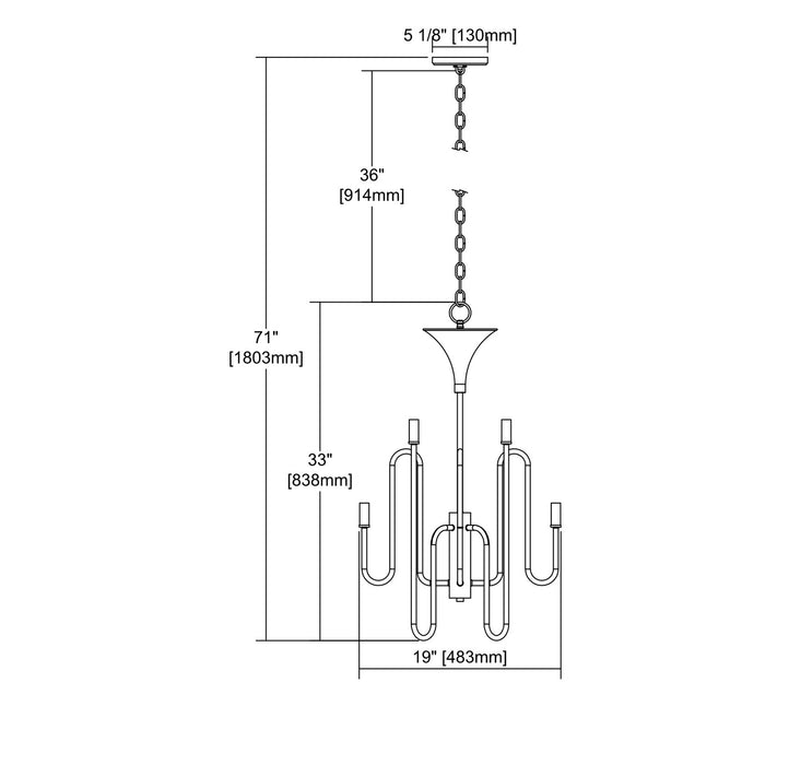 ELK Home - 81296/8 - Eight Light Chandelier - Decatur - Matte White