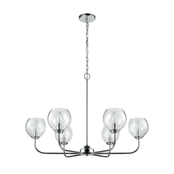 ELK Home - 81364/6 - Six Light Chandelier - Emory - Polished Chrome