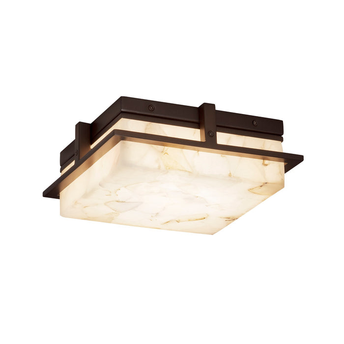 Justice Designs - ALR-7560W-DBRZ - LED Outdoor Flush Mount - Alabaster Rocks - Dark Bronze