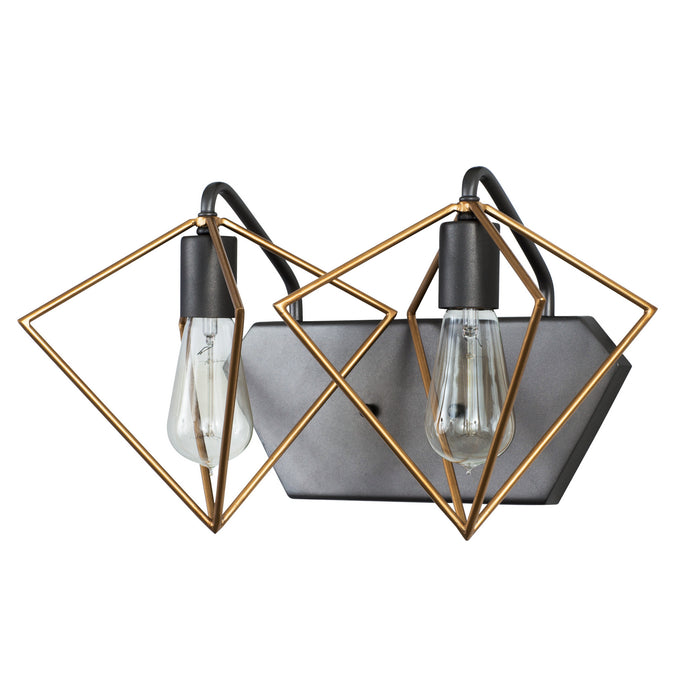 Varaluz - 261B02AGRB - Two Light Bath - Metropolis - Antique Gold/Rustic Bronze