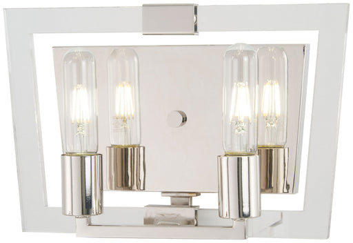 Crystal Chrome Two Light Bath Polished Nickel