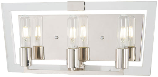 Crystal Chrome Three Light Bath Polished Nickel