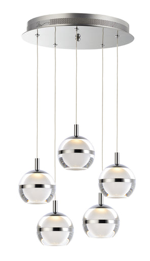 Swank LED Pendant Polished Chrome