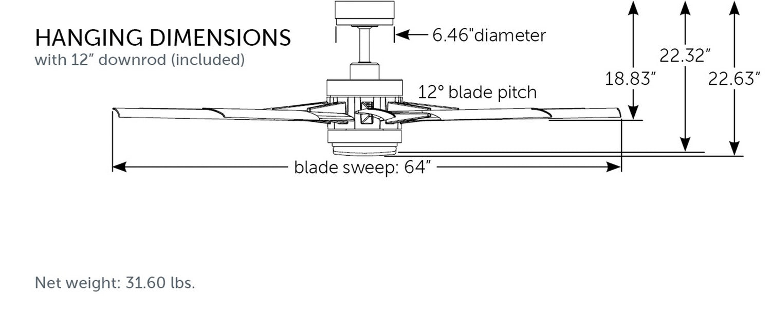 Fanimation - MAD8152BLW - Motor - Odyn Custom - Black