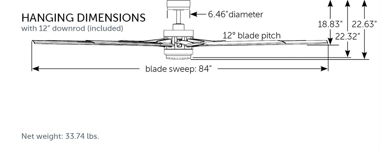 Fanimation - MAD8152BLW - Motor - Odyn Custom - Black