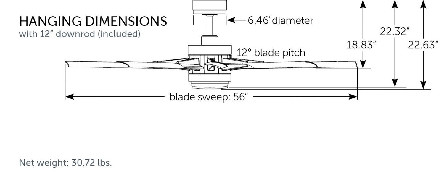 Fanimation - MAD8152GRW - Motor - Odyn Custom - Matte Greige