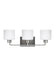 Generation Lighting - 4428803-962 - Three Light Wall / Bath - Canfield - Brushed Nickel