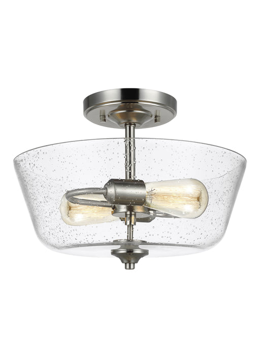 Generation Lighting - 7714502-962 - Two Light Semi-Flush Mount - Belton - Brushed Nickel