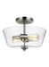 Generation Lighting - 7714502-962 - Two Light Semi-Flush Mount - Belton - Brushed Nickel