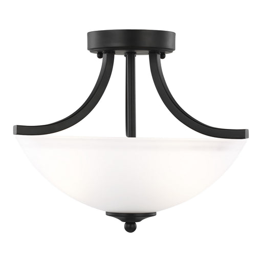 Generation Lighting - 7716502-112 - Two Light Semi-Flush Convertible Pendant - Geary - Midnight Black