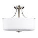 Generation Lighting - 7728803-962 - Three Light Semi-Flush Mount - Canfield - Brushed Nickel