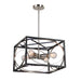 Artcraft - CL15094 - Four Light Chandelier - Corona - Black & Polished Nickel