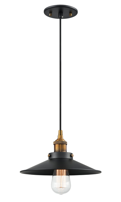 Matteo Lighting - C46111WGBK - One Light Pendant - Bulstrode'S Workshop - Warm Gold