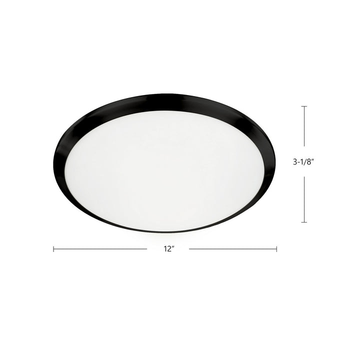 Kuzco Lighting - FM1512-BK - LED Flush Mount - Malta - Black