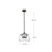 Kuzco Lighting - PD61412-CL/BK - LED Pendant - Deco - Clear/Black