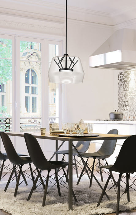 Kuzco Lighting - PD61418-CL/BK - LED Pendant - Deco - Clear/Black